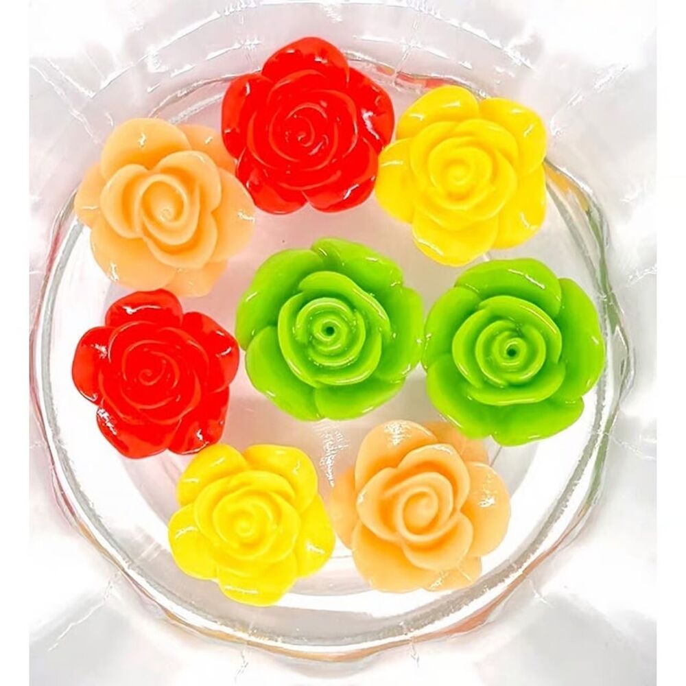 8pcs Beads for Jewelry #20711 Resin Cabochon Flowers
